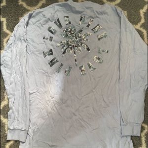 PINK oversized long sleeve tee